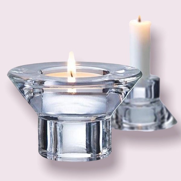 Vintage Glass Candle Holder Etsy