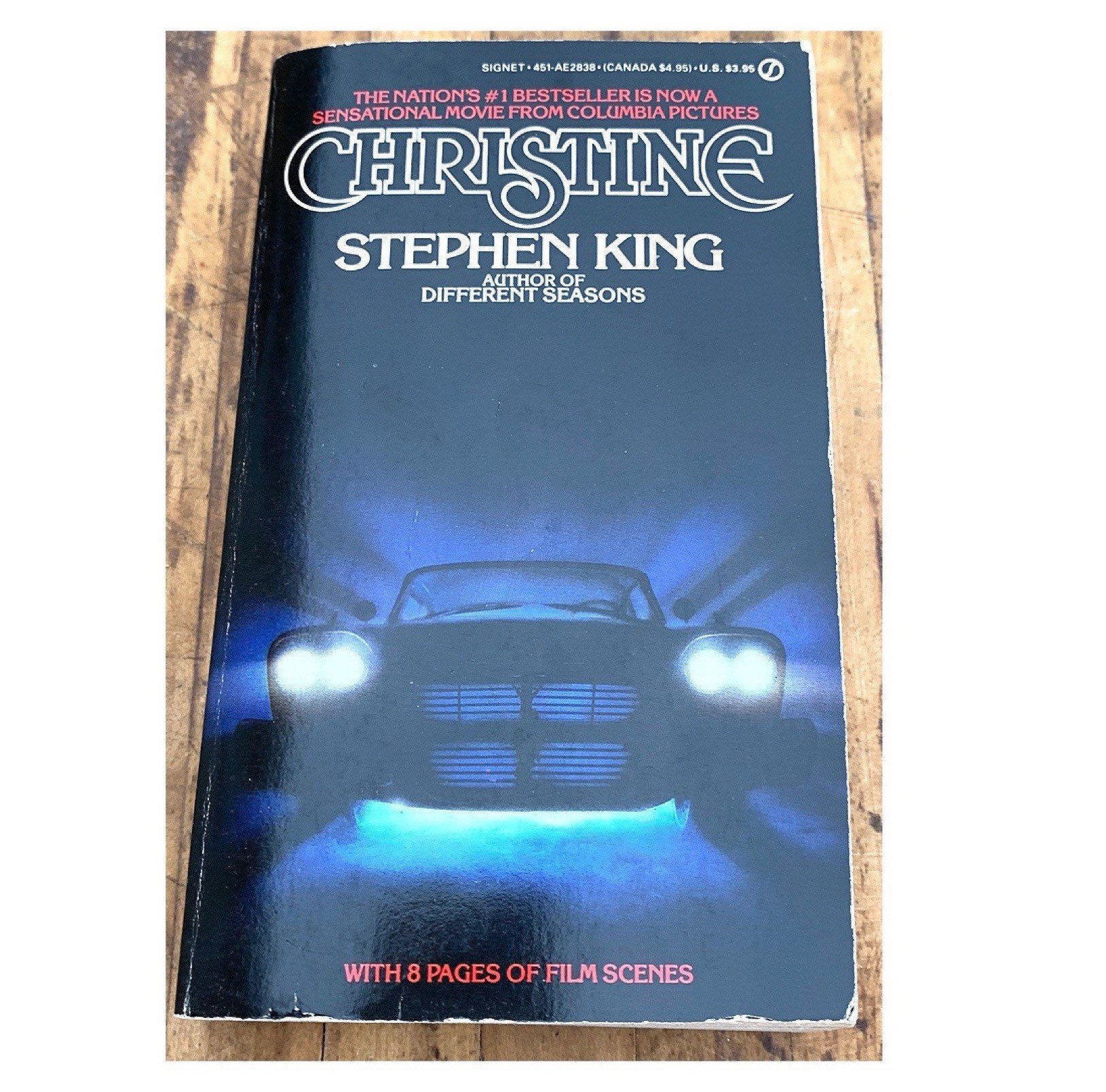 Christine Stephen King Book Horror Vintage Novel Paperback Etsy