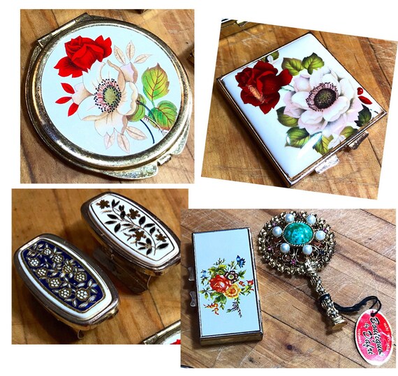 Lipstick Holder Vintage Compact Snuff Box Compact