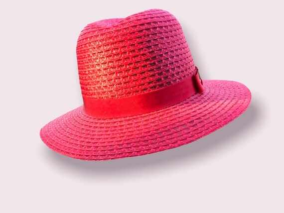 Ladies red sales straw hats