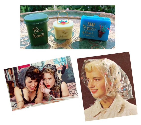 Rain Bonnet Vintage Rain Hat Retro Hair 