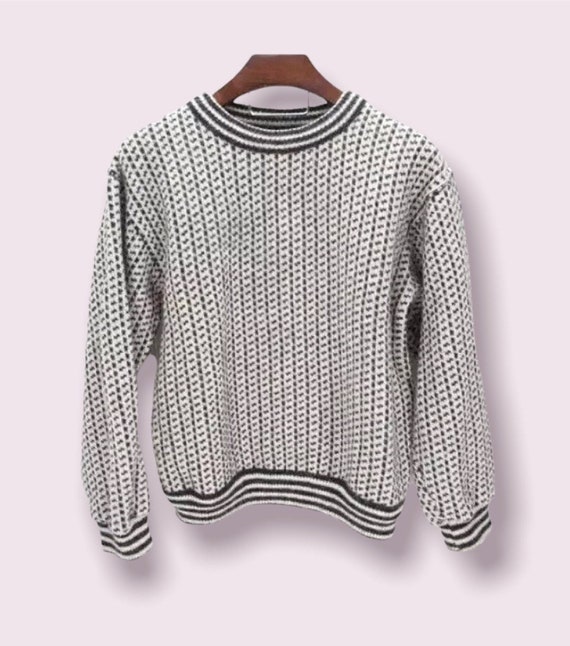 Women's Sweater Vintage L.L.Bean Sweater Wool Sweater Knit Sweater Preppy Cottagecore Crewneck Birdseye Knit Jumper Norwegian Islander