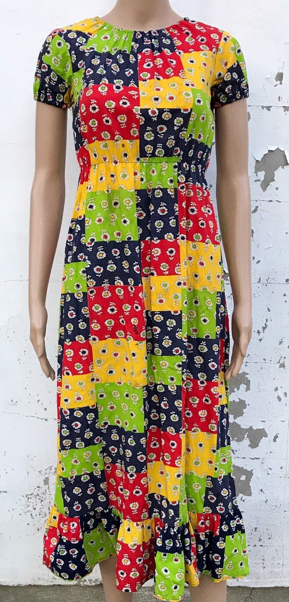 Patchwork Dress Peasant Dress Gunne Sax Dress Prai