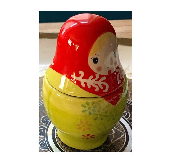 Russian Nesting Dolls Ceramic Measuring Cups 