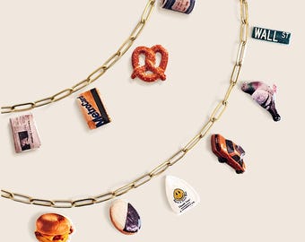 14Kソリッドゴールド「I Love NY」ペンダントネックレス：ステート