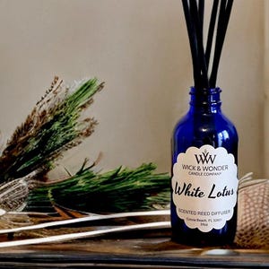 Reed Oil Diffuser - 4oz or 8oz Diffuser Refill | Naturally Scented Diffuser Oil Refill with Reed Sticks | Room Fragrance | Home Fragrance