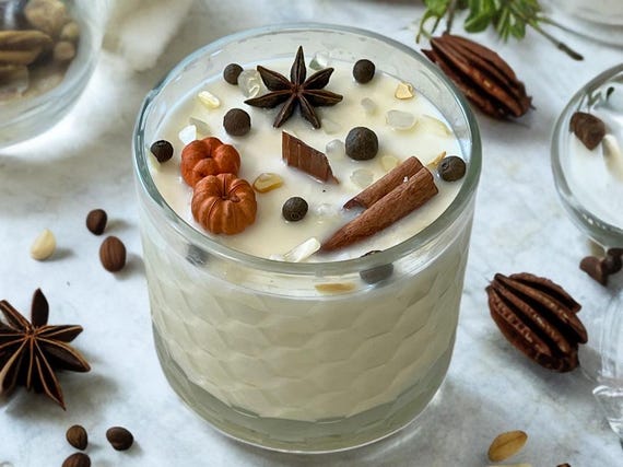 16oz Fall Candles | Naturally Scented | Large Decorative Soy Candle Gift | Thanksgiving Autumn Home Decor