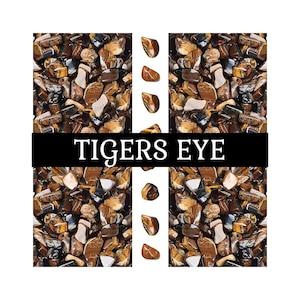 Reed Diffuser with Crystal Chips: Naturally Scented Home Decor Room Fragrance Brown Tigers Eye