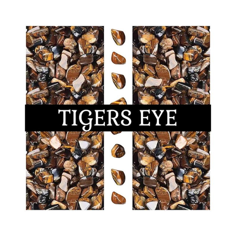 Reed Diffuser with Crystal Chips: Naturally Scented Home Decor Room Fragrance Brown Tigers Eye