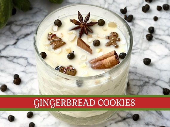 Gingerbread Cookie Scented Soy Candle - Holiday Winter Decor