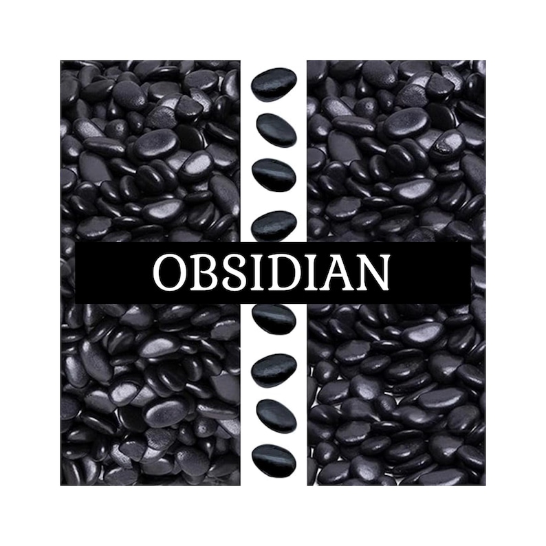 Reed Diffuser with Crystal Chips: Naturally Scented Home Decor Room Fragrance Black Obsidian