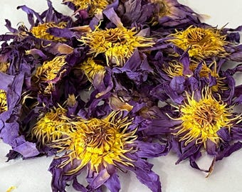 Dried Egyptian Blue Lotus Flower: Culinary Grade Nymphaea Caerulea