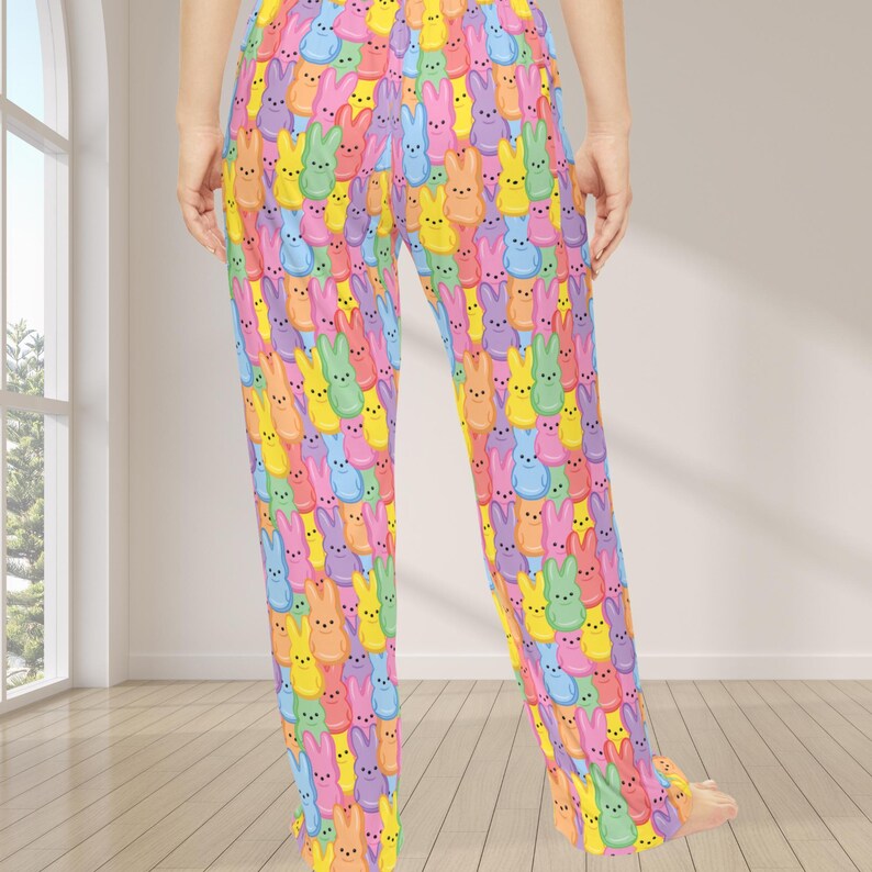 Kids Easter Pajama Pants | Pastel Bunny Print Family Sleepwear image 5