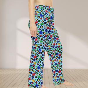 Autism Awareness Pajama Pants | Puzzle Heart Womens PJs | Special Education Gift | April Awareness Sleepwear image 4