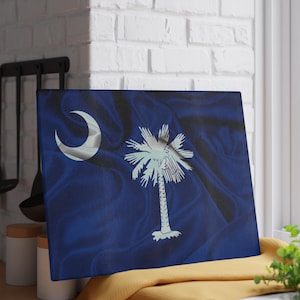 Südcarolina Flagge Schneidebrett: Palmetto & Halbmond Küche Dekor