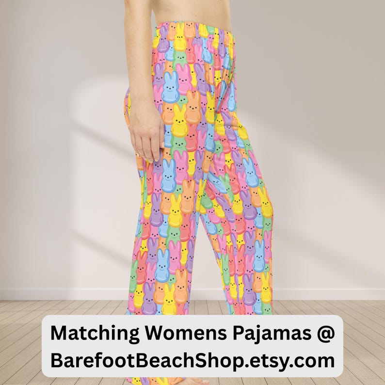 Kids Easter Pajama Pants | Pastel Bunny Print Family Sleepwear image 3