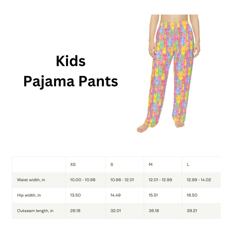 Kids Easter Pajama Pants | Pastel Bunny Print Family Sleepwear image 2