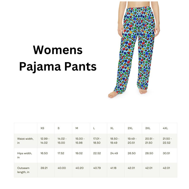 Autism Awareness Pajama Pants | Puzzle Heart Womens PJs | Special Education Gift | April Awareness Sleepwear image 2