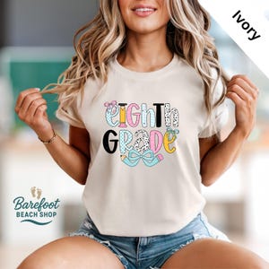 Camiseta de maestro de octavo grado: atuendo de regreso a clases, camiseta de escuela secundaria