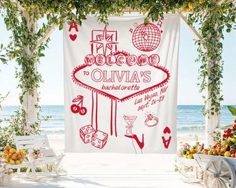 Custom Bachelorette Banner, Vegas Bachelorette Tapestry, Last Disco Party Backdrop, Casino Theme For Bride To Be, Bachelorette Party Banner