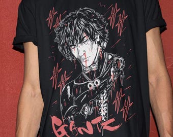 ユニセックス ガンツ 玄野計 アニメ Tシャツ、マンガオタクシャツ