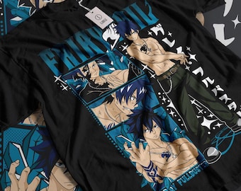 Fairy Tail Natsu Dragneel Shirt, Gray Fullbuster, Gajeel Redfox