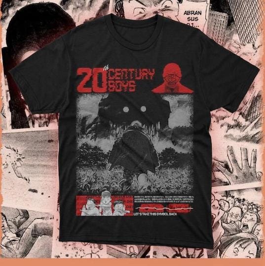 ユニセックスTシャツ みんな友達 - 20世紀少年 浦沢直樹 Tシャツ 20