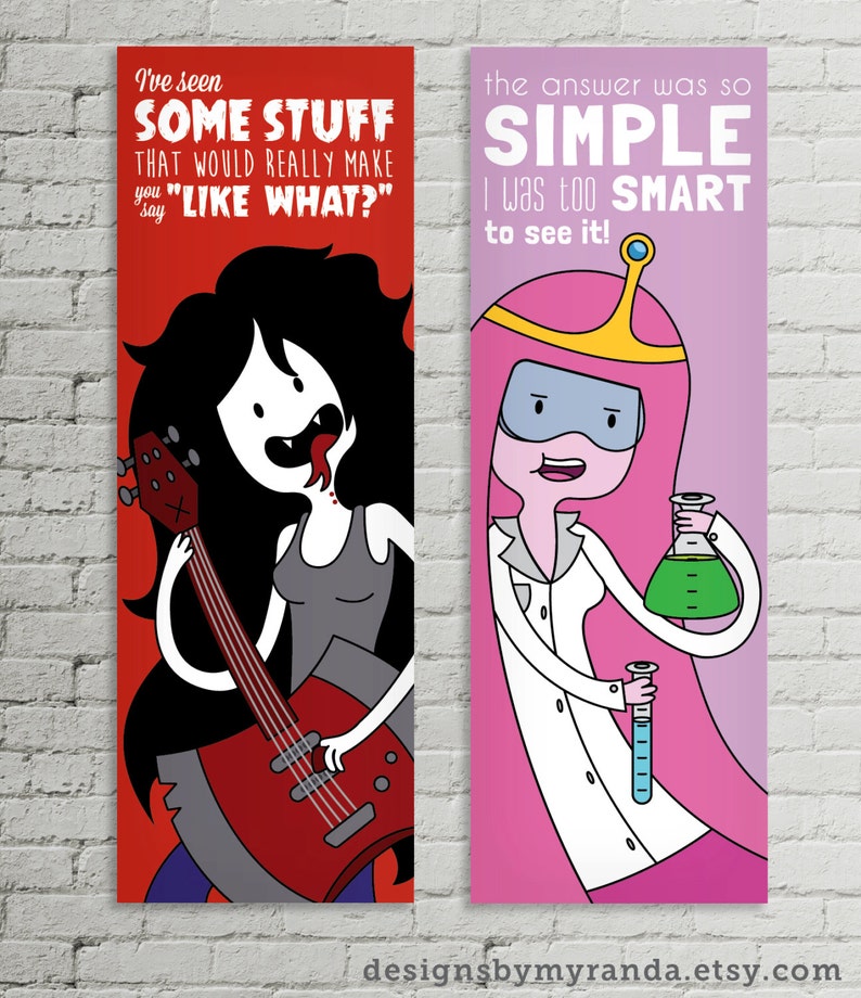 Marceline & Bubblegum Adventure Time Inspirational Quote Etsy
