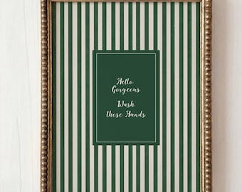 Funny Bathroom Art Sign: Wash your hands Retro Wall Decor (Digital Download)