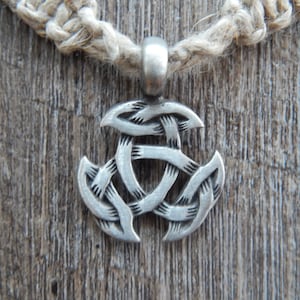 Celtic Knot Pendant Natural Hemp Neclace