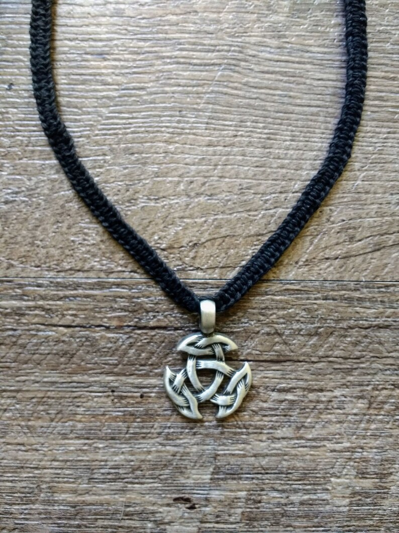 Multi-tone Hemp Necklace W/ Celtic Knot Pewter Pendant - Etsy