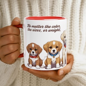 Stray Dogs Love Mug – Puppy love – Idealny prezent dla miłośników psów Cartoon - 11oz Ceramic Kubek
