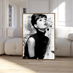 FASHION HOLLYWOOD ART, Vintage Hollywood Wall Poster, Wall Poster, Black & White Vintage Hollywood Wall Hanging Poster Digital Download