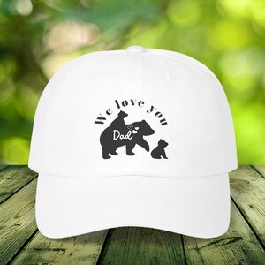 Dad We Love You Bear Family Dad Hat, leuk vaderdagcadeau, casual alledaagse hoed, stijlvolle ouderuitrusting, gratis levering hoed zomerstijl