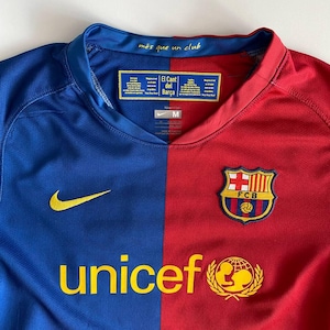 Vintage 2006-07 FC Barcelona Messi #19 Kids Jersey – Size M – Rare Original Nike Shirt