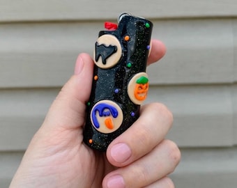 Halloween Cookies Lighter Case | Smoking Accessories | Polymer Clay Lighter Case | Bic Lighter Cases | Original Design