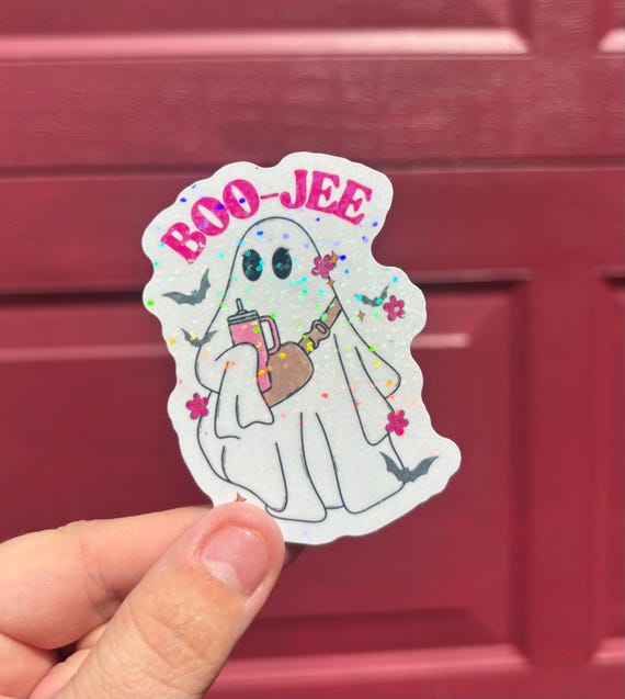 Boojee Ghost Holographic Sticker | Waterproof Halloween Accessory