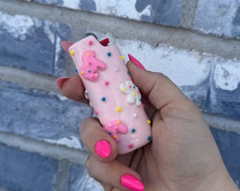 Animal Cookies Lighter Case | Smoking Accessories | Polymer Clay Lighter Case | Bic Lighter Cases | Original Design