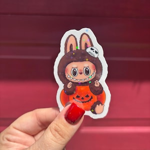 The Monsters Halloween Pumpkin Labubu Sticker