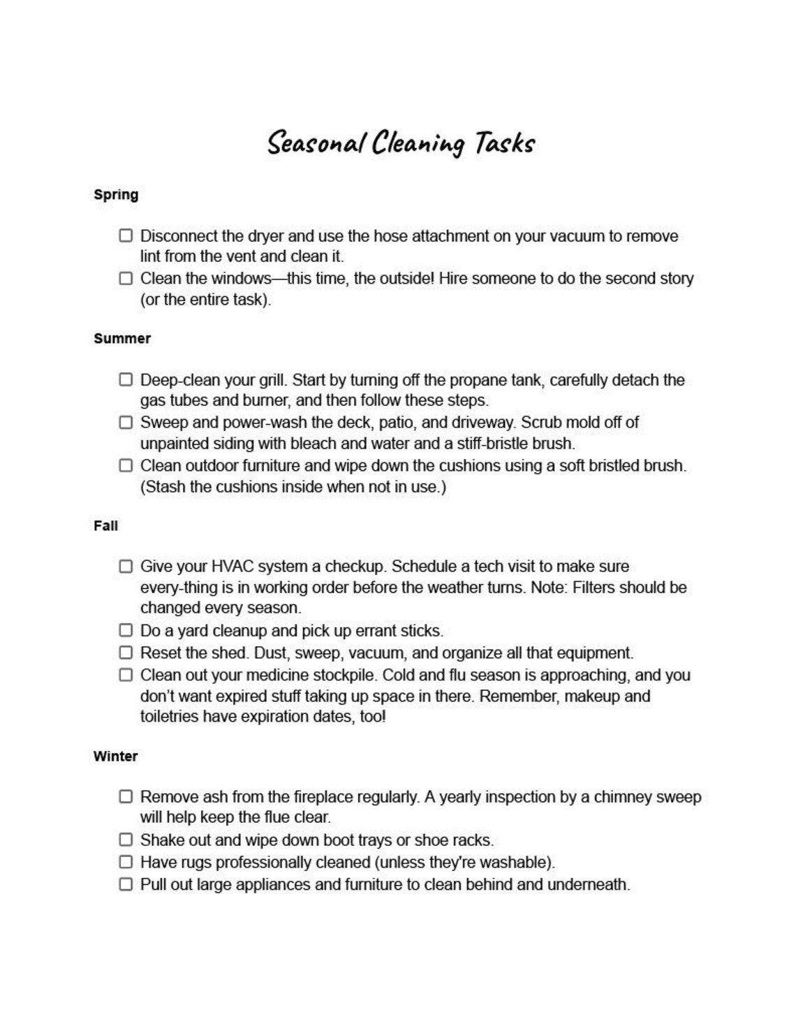 Cleaning Checklist Bundle-daily, Weekly, Monthly, Annually - Etsy
