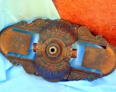 Antique Electric Double Wall Sconce Depression Era Art Nouveau Art Deco Metal Light Fixture Bronze Copper Home Restoration Hardware