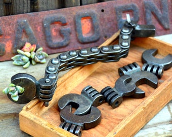 REMARKABLE Antique Crescent Wrench -- Reaches Around Corners! : One-of-a-Kind Homemade Snaking Handtool with 5 Interchangeable Heads