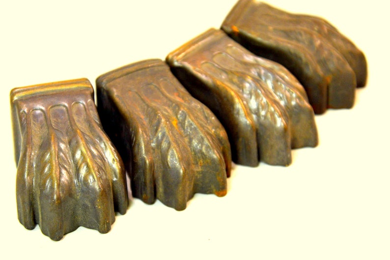 Brass Lions Claw Feet 'Toe Caps' Ensemble Quatre Etsy