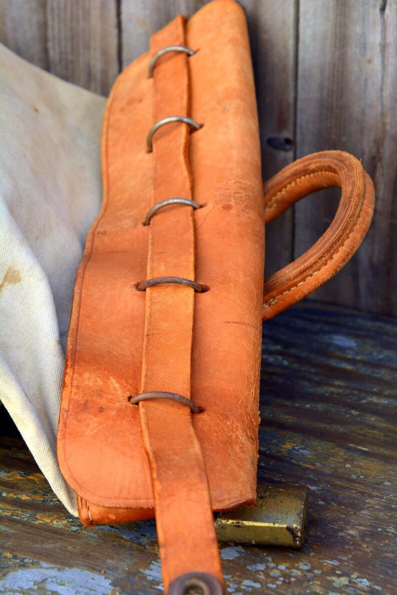 Vintage Canvas / Leather Bank Bags Wells Fargo California Etsy
