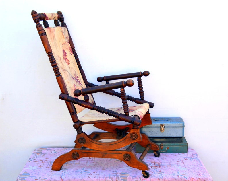 Antique Victorian Platform Rocker / Rocking Chair Vintage Etsy