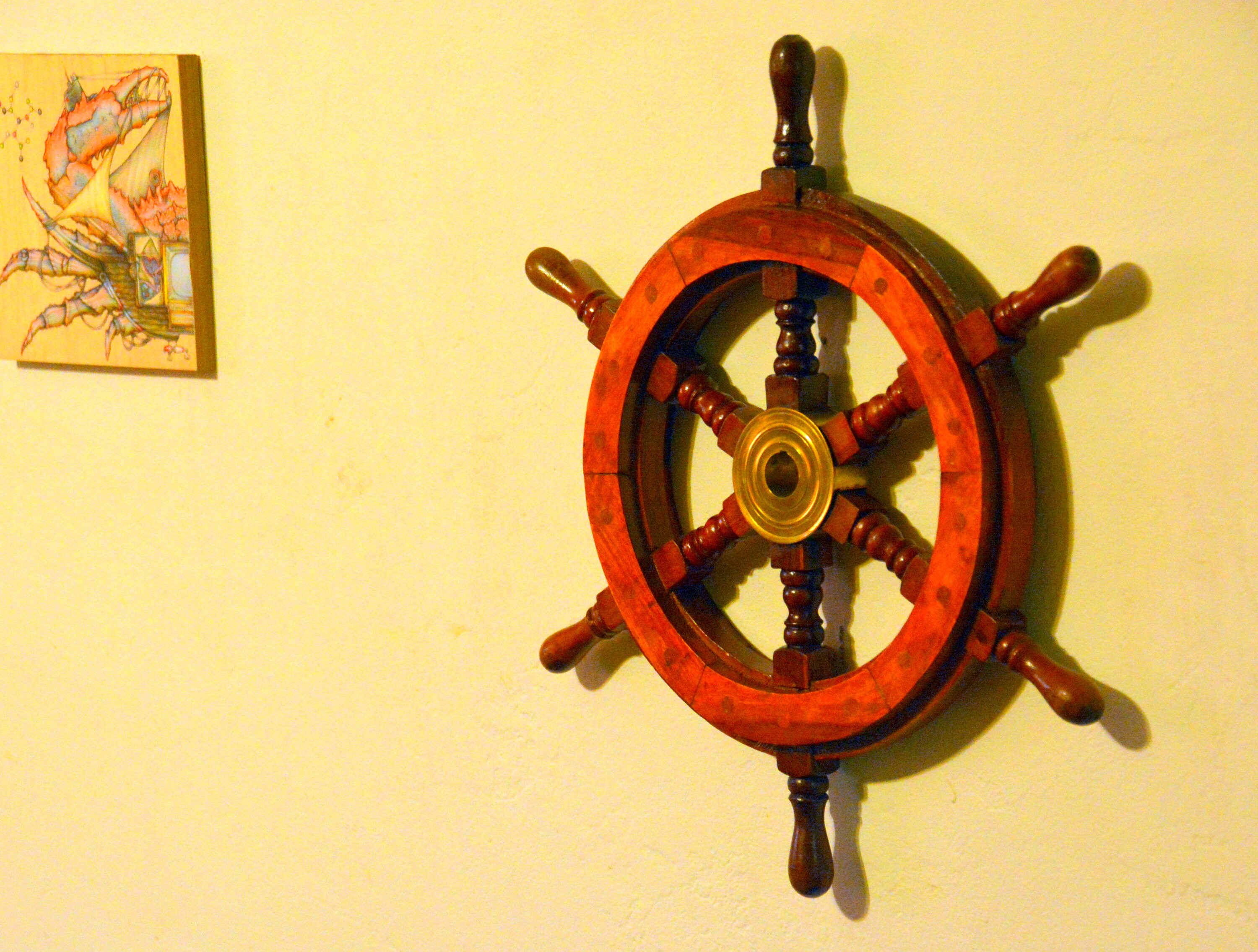 Vintage Wood / Brass Ship Helm Pair Set of Two Matching Etsy