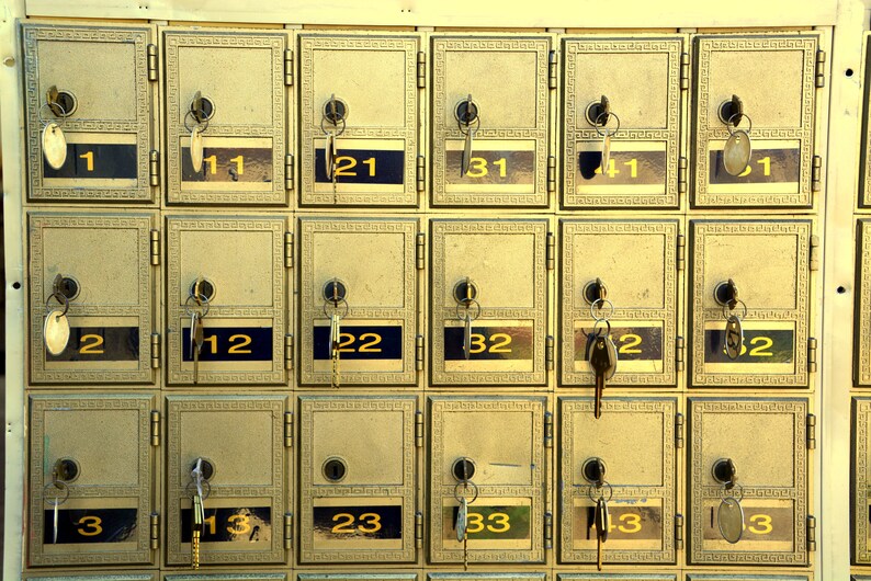 Vintage Post Office Box Industrial USPS Mail Storage Etsy