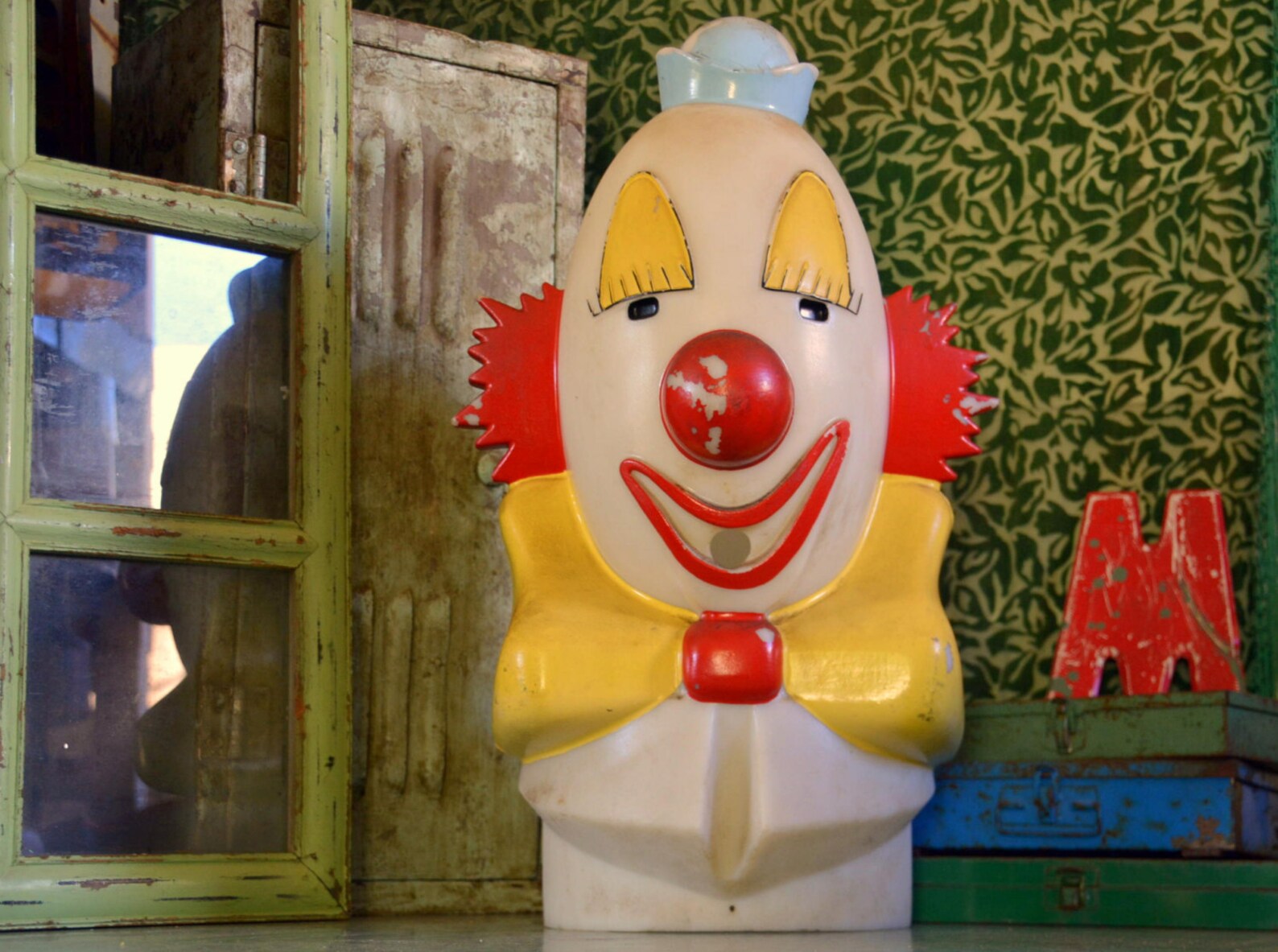 RARE Vintage Carnival Clown Balloon Squirt Gun Game Head Etsy