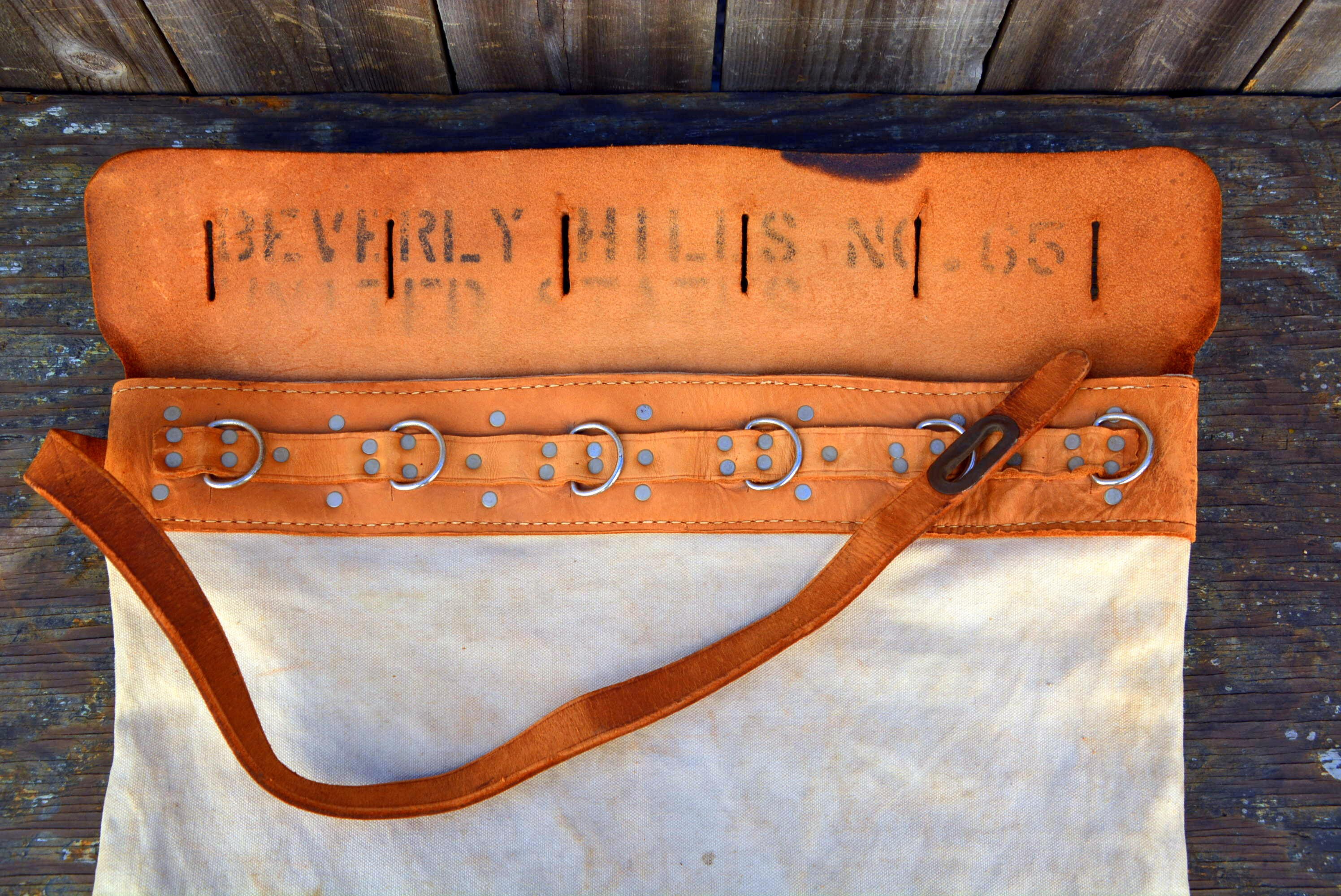 Vintage Canvas / Leather Bank Bags Wells Fargo California Etsy