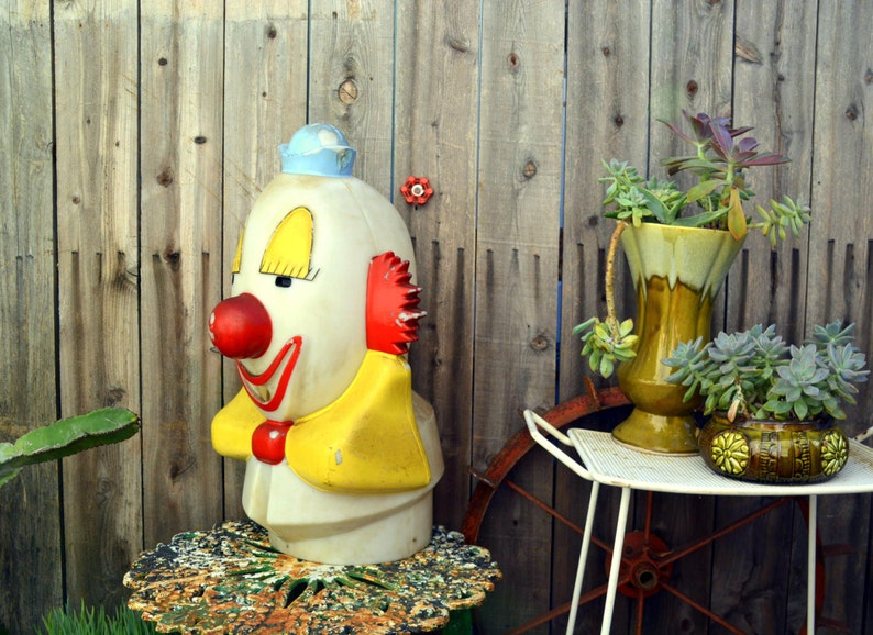 RARE Vintage Carnival Clown Balloon Squirt Gun Game Head Etsy